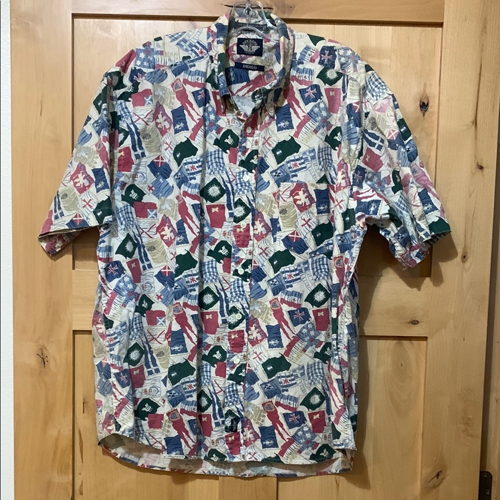 Men's Vintage Multicolor Patterned Shirt Sz XL